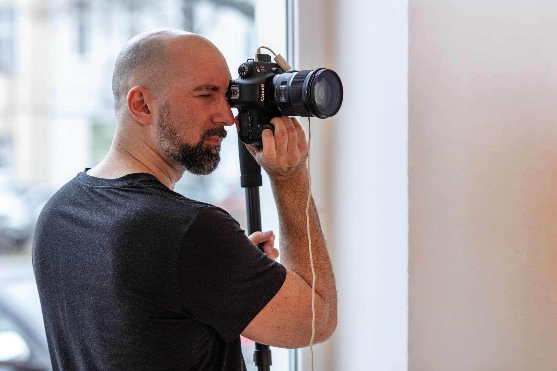 Gerald Kühn bei der Fotoarbeit